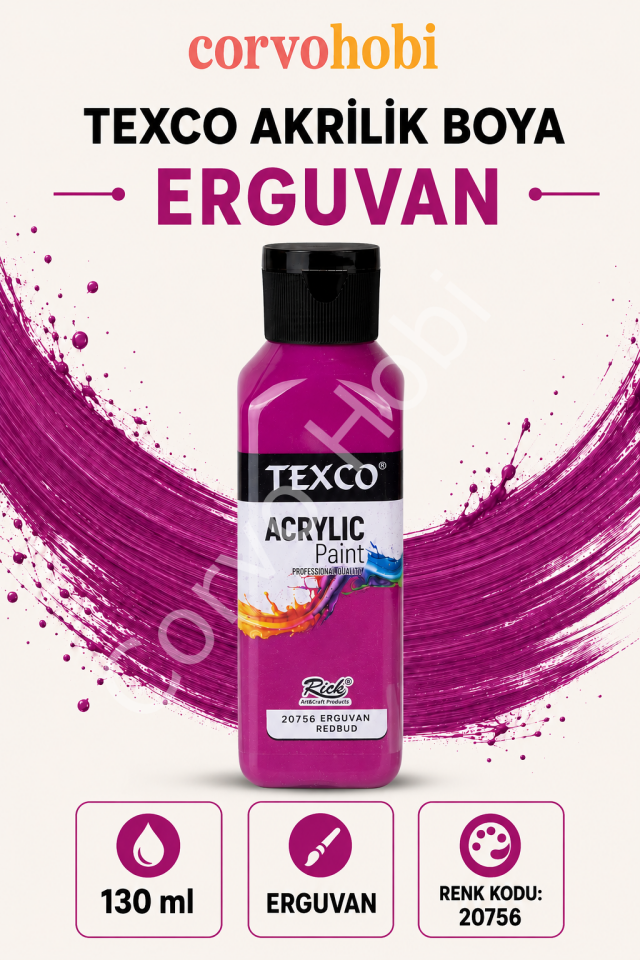 TEXCO AKRİLİK BOYA 130 ML - ERGUVAN