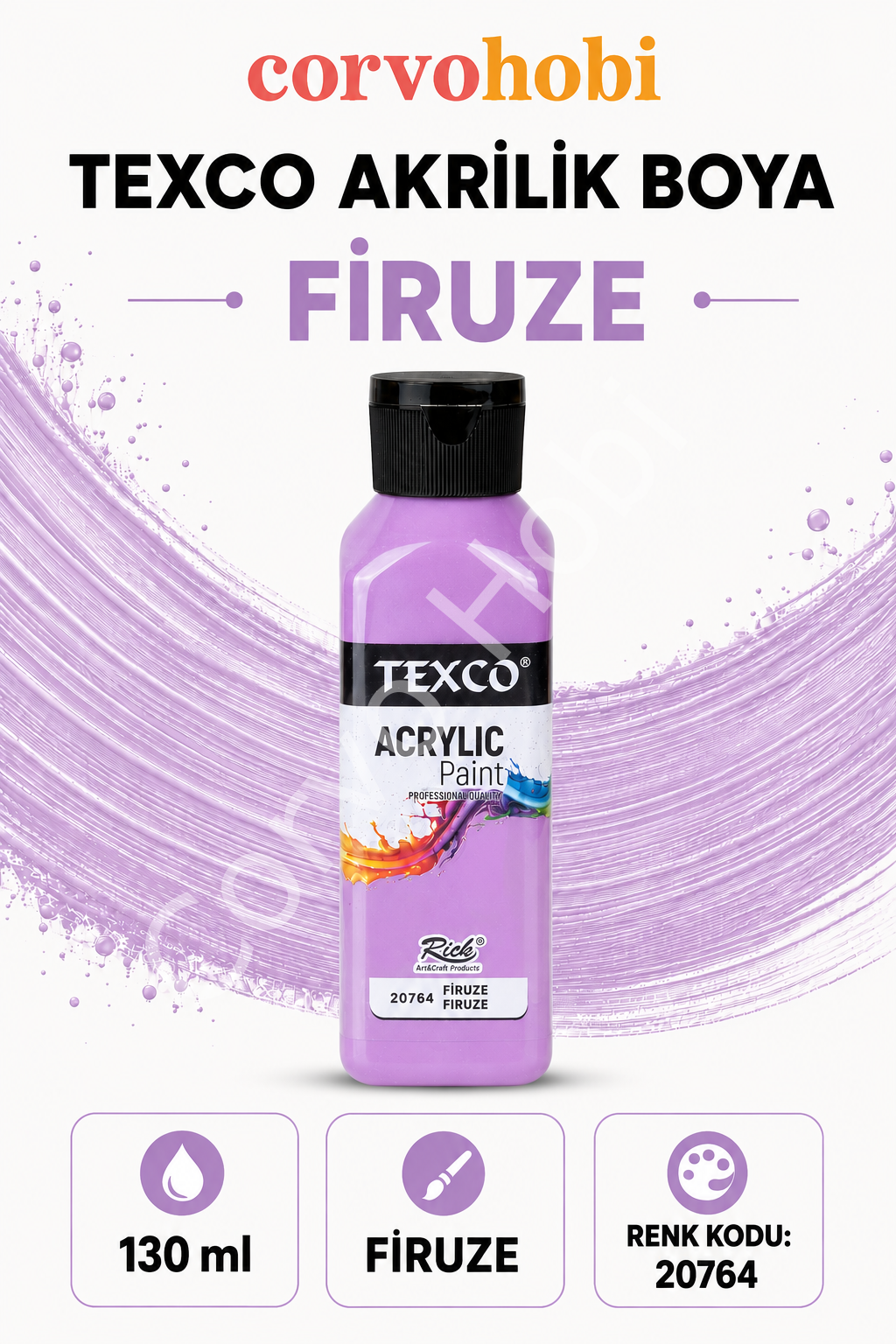 TEXCO AKRİLİK BOYA 130 ML - FİRUZE