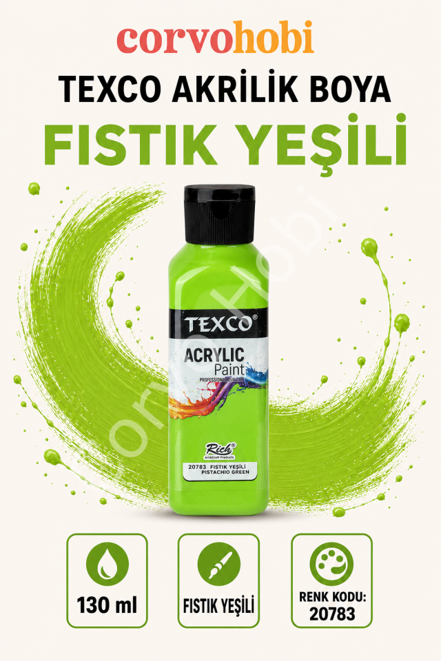 TEXCO AKRİLİK BOYA 130 ML - FISTIK YEŞİLİ