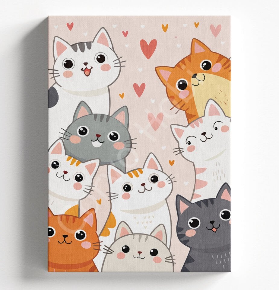 SEVİMLİ KEDİLER - SAYILARLA BOYAMA SETİ