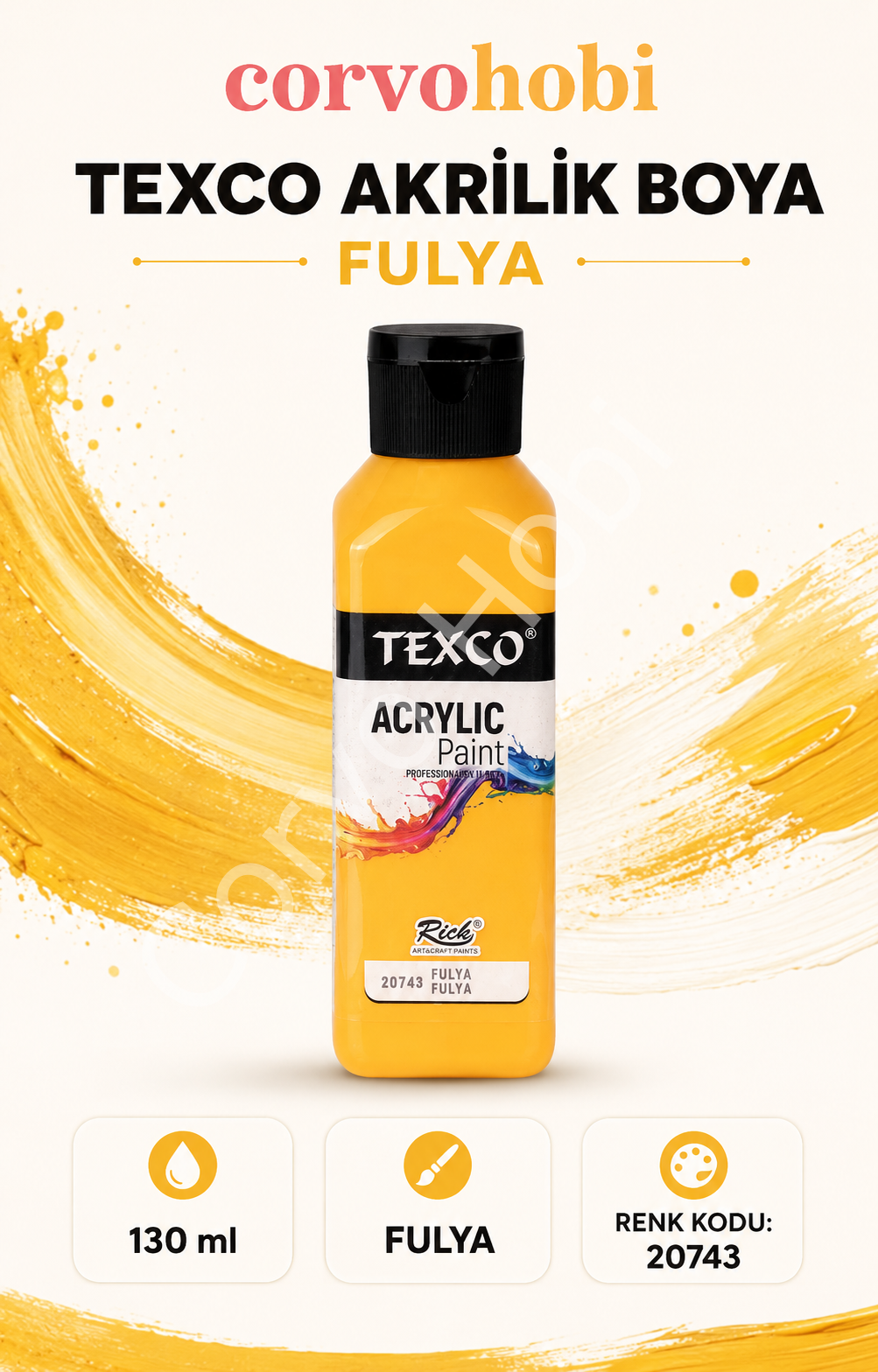TEXCO AKRİLİK BOYA 130 ML - FULYA