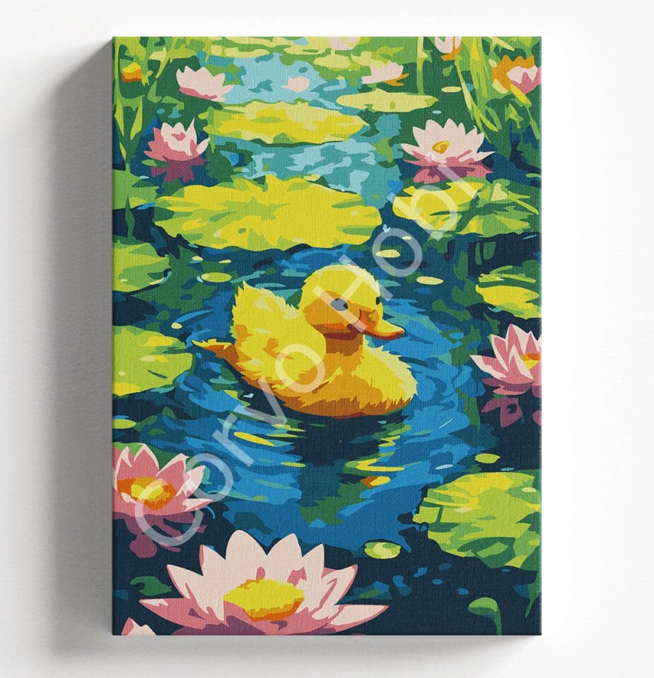 SARI ÖRDEK SAYILARLA BOYAMA HOBİ SETİ