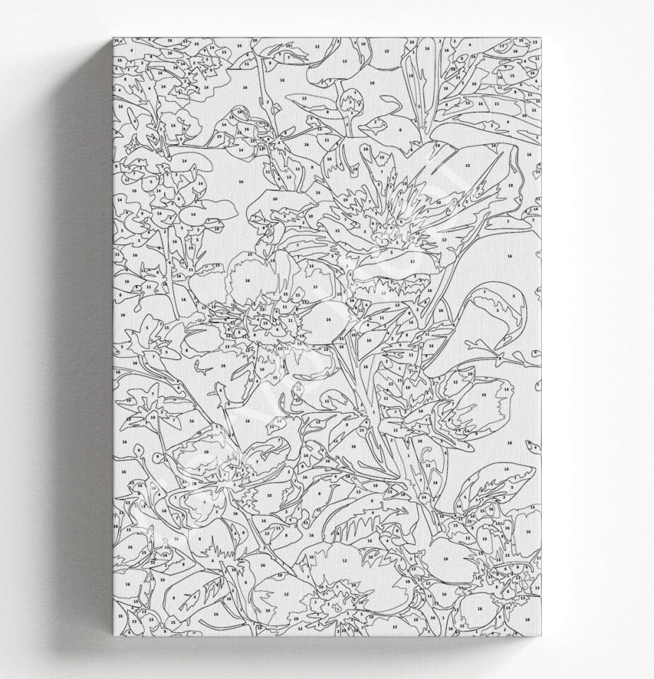 SARMAŞIK BEGONVİL SAYILARLA BOYAMA HOBİ SETİ