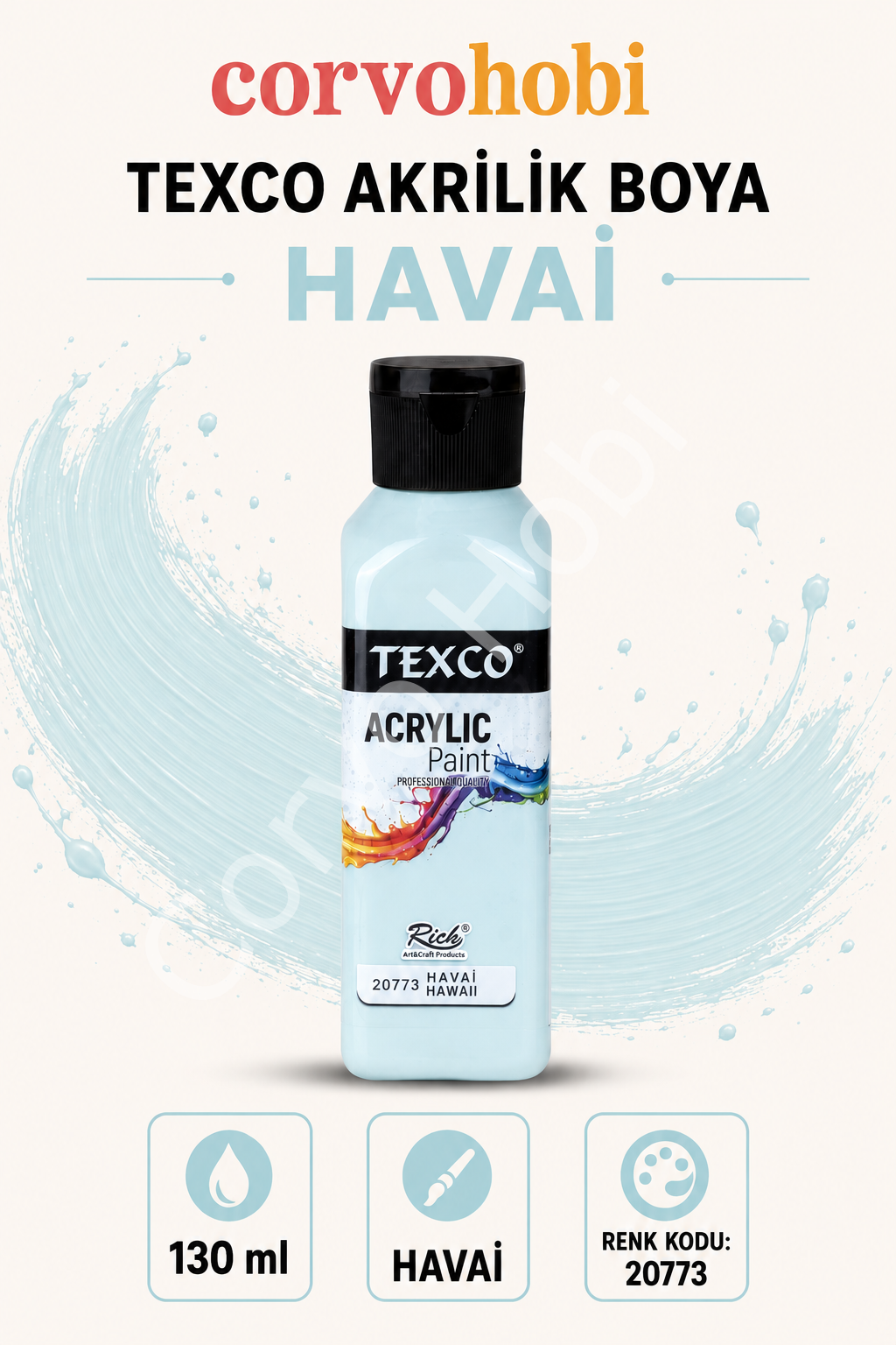 TEXCO AKRİLİK BOYA 130 ML - HAVAİ