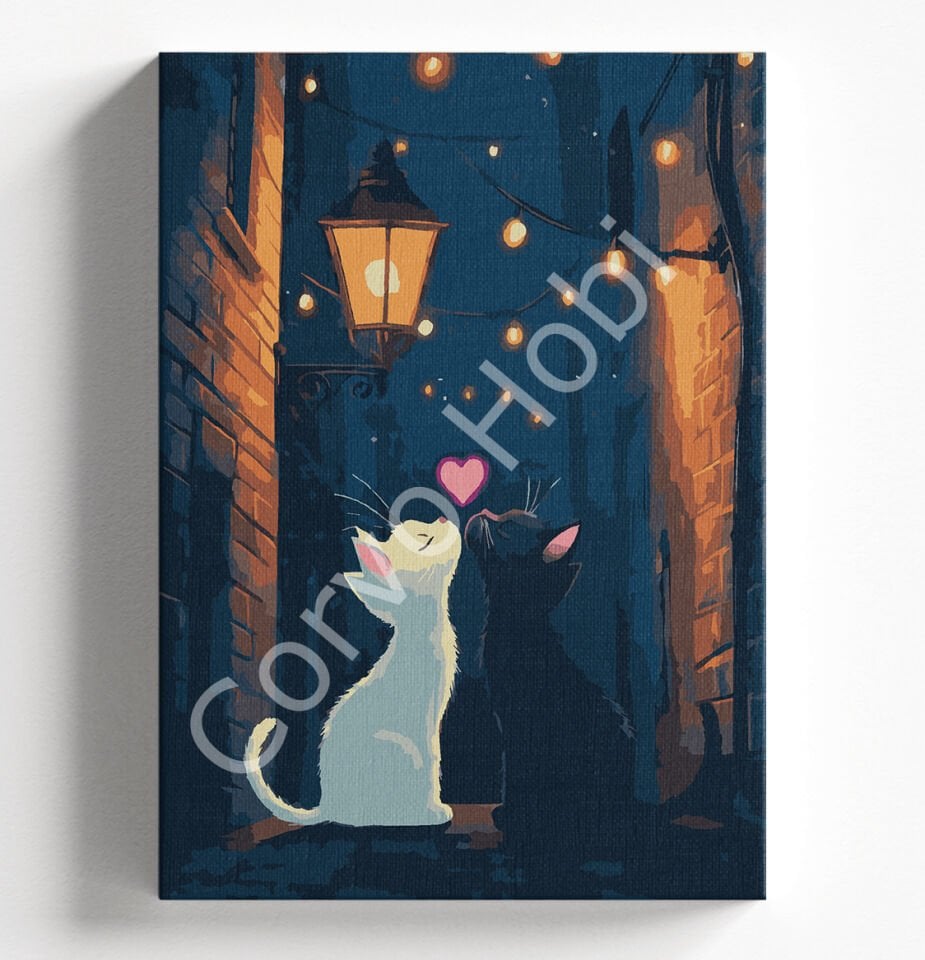 SEVGİLİ KEDİLER SAYILARLA BOYAMA HOBİ SETİ