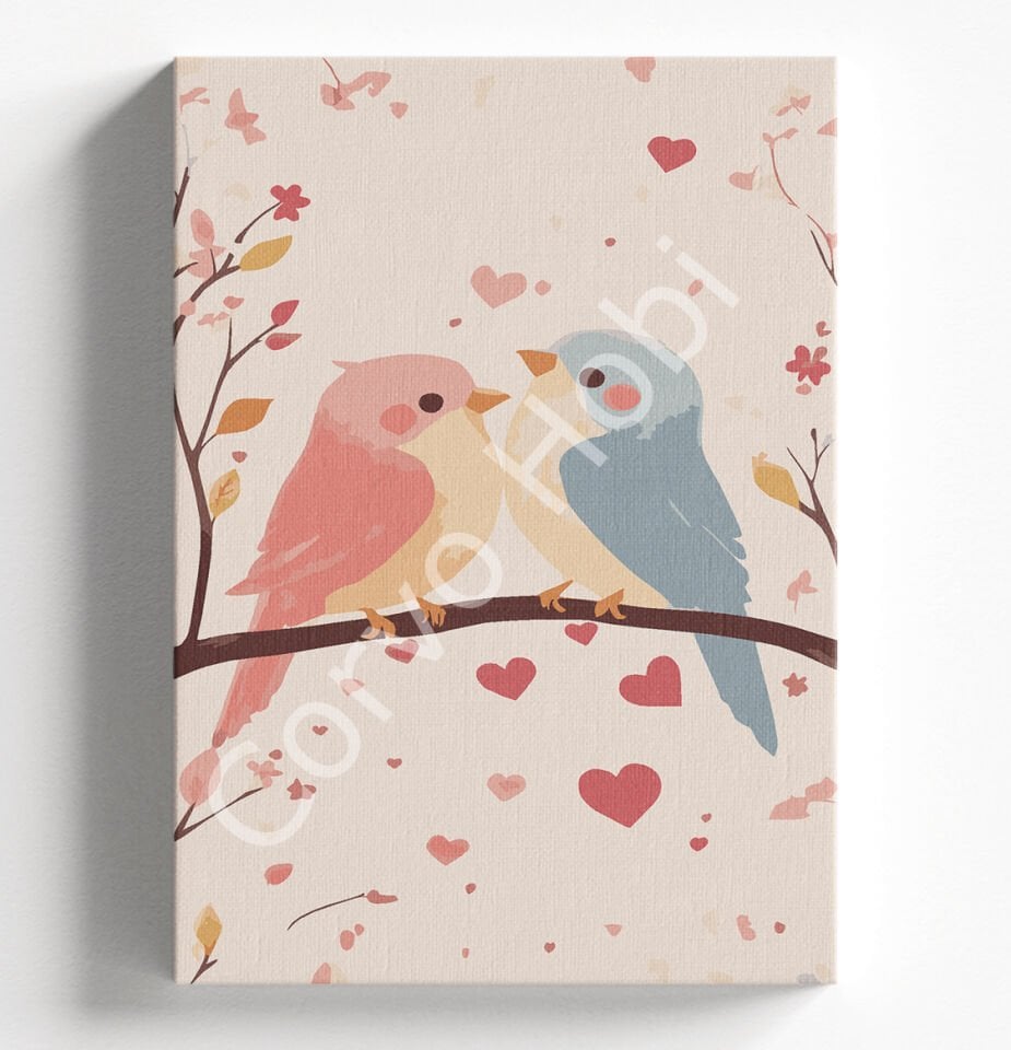 SEVGİLİ KUŞLAR SAYILARLA BOYAMA HOBİ SETİ