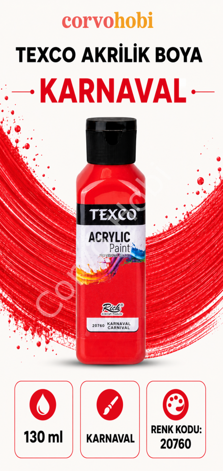 TEXCO AKRİLİK BOYA 130 ML - KARNAVAL
