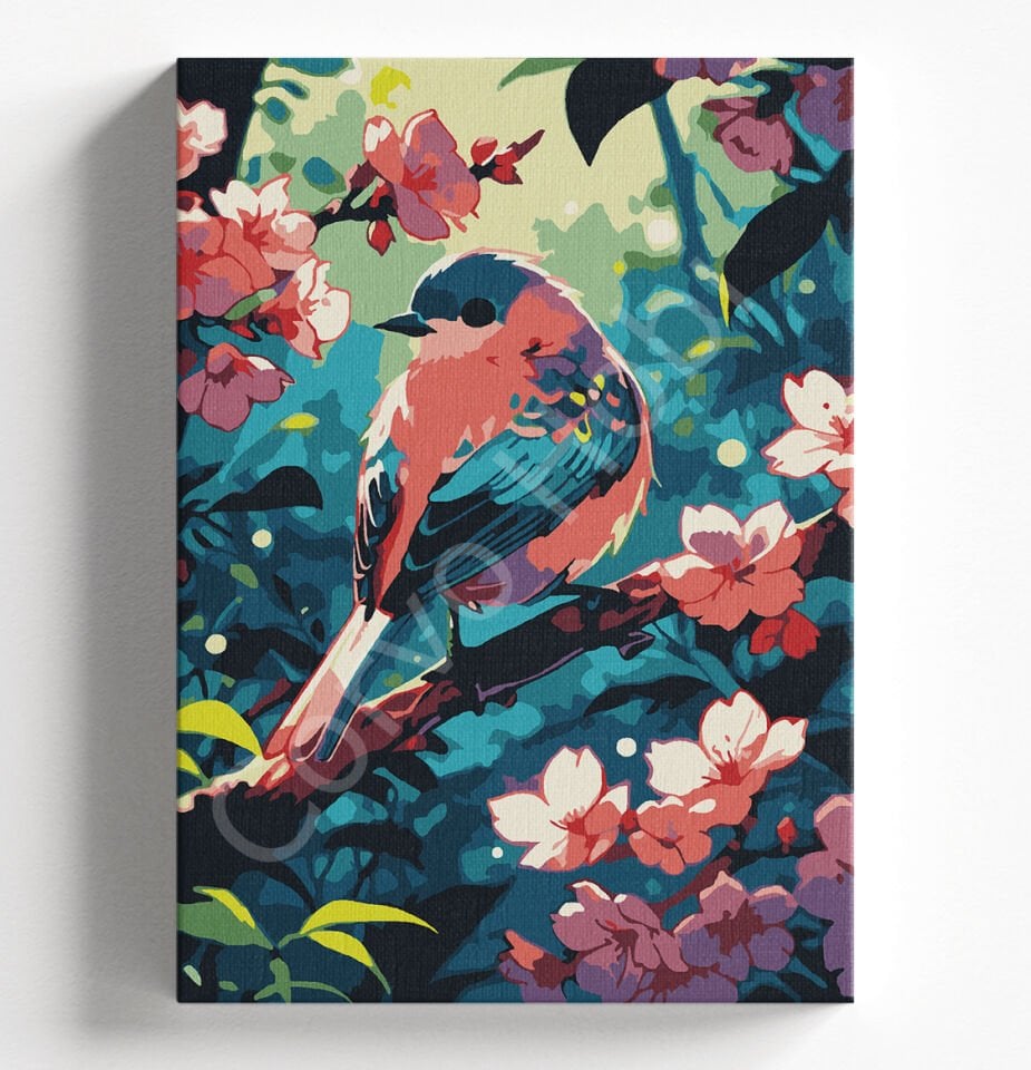 PEMBE KUŞ - SAYILARLA BOYAMA SETİ