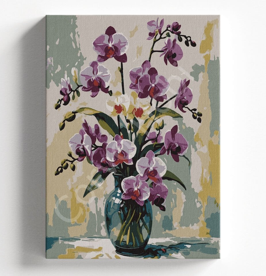 PEMBE ORKİDE - SAYILARLA BOYAMA SETİ