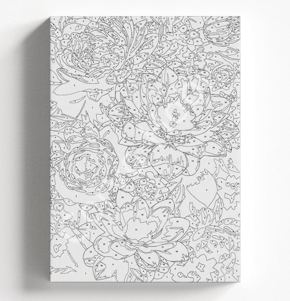 ŞAKAYIK ÇİÇEKLERİ SAYILARLA BOYAMA HOBİ SETİ