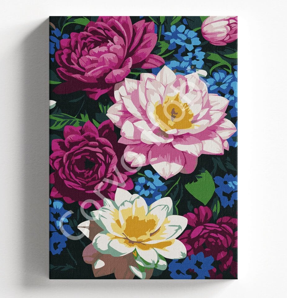 ŞAKAYIK ÇİÇEKLERİ SAYILARLA BOYAMA HOBİ SETİ