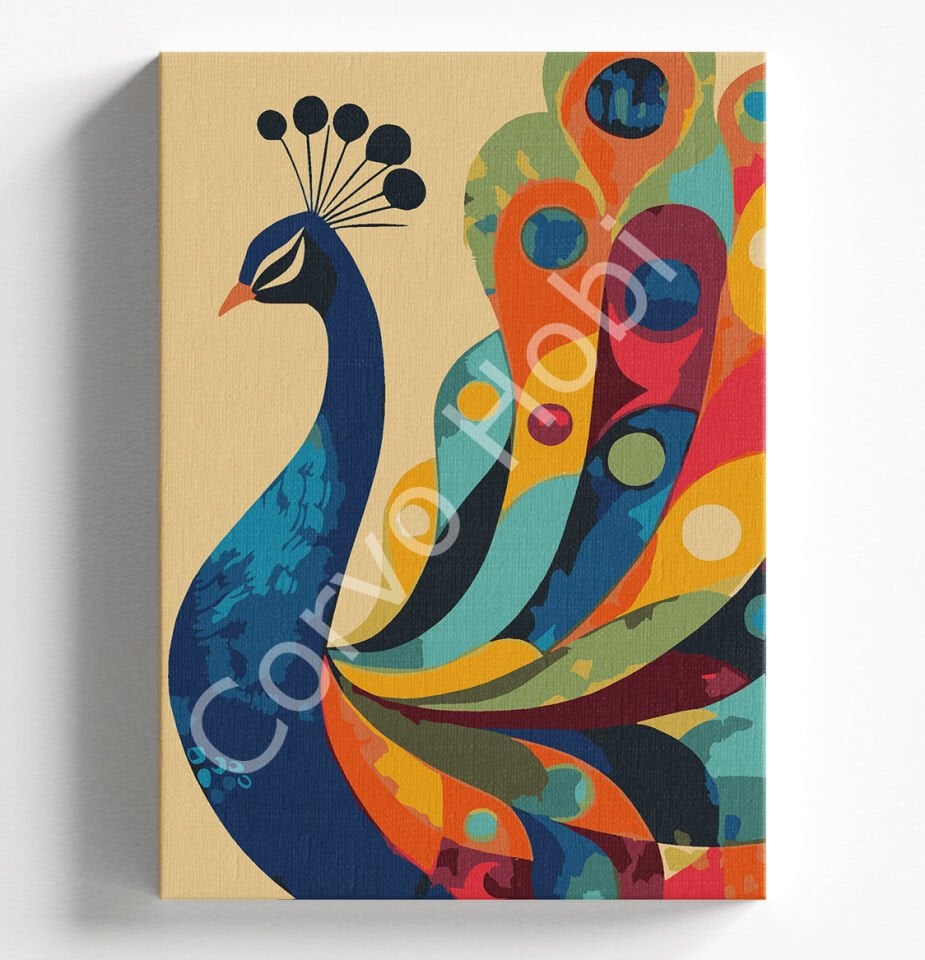 TAVUSKUŞU SAYILARLA BOYAMA HOBİ SETİ