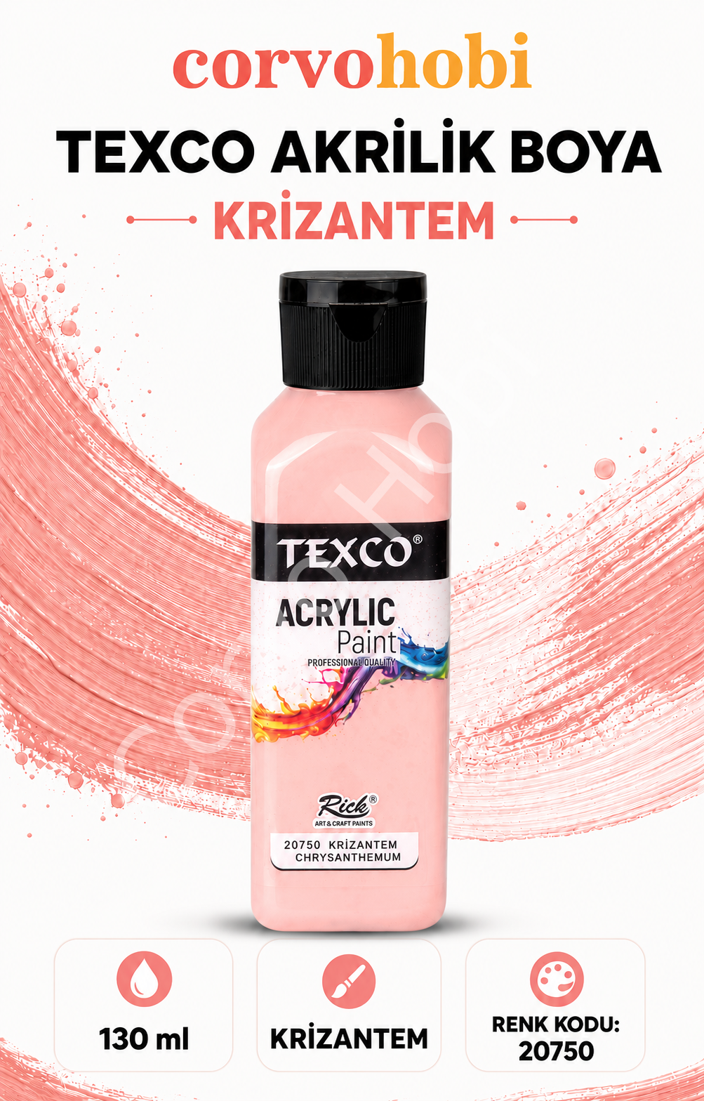 TEXCO AKRİLİK BOYA 130 ML - KRİZANTEM
