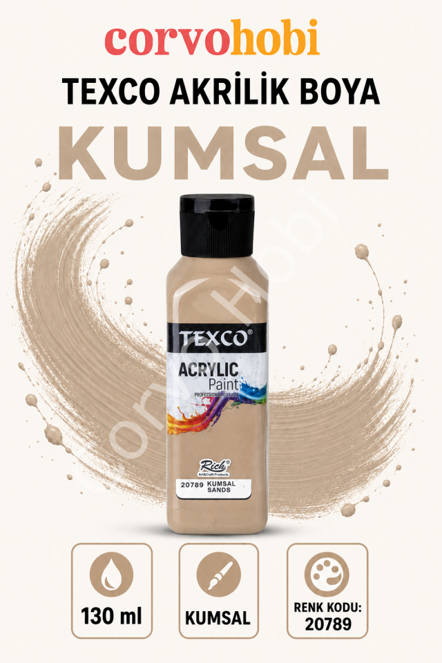 TEXCO AKRİLİK BOYA 130 ML - KUMSAL