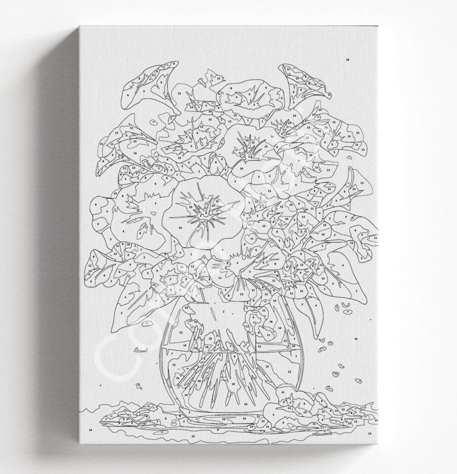 YAKAMOZ ÇİÇEKLERİ SAYILARLA BOYAMA HOBİ SETİ