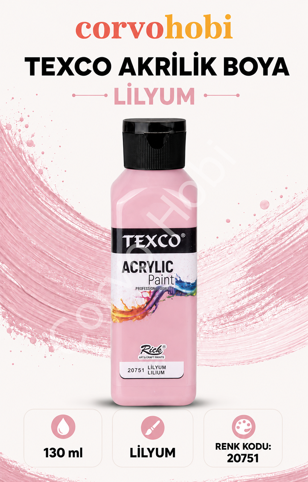TEXCO AKRİLİK BOYA 130 ML - LİLYUM