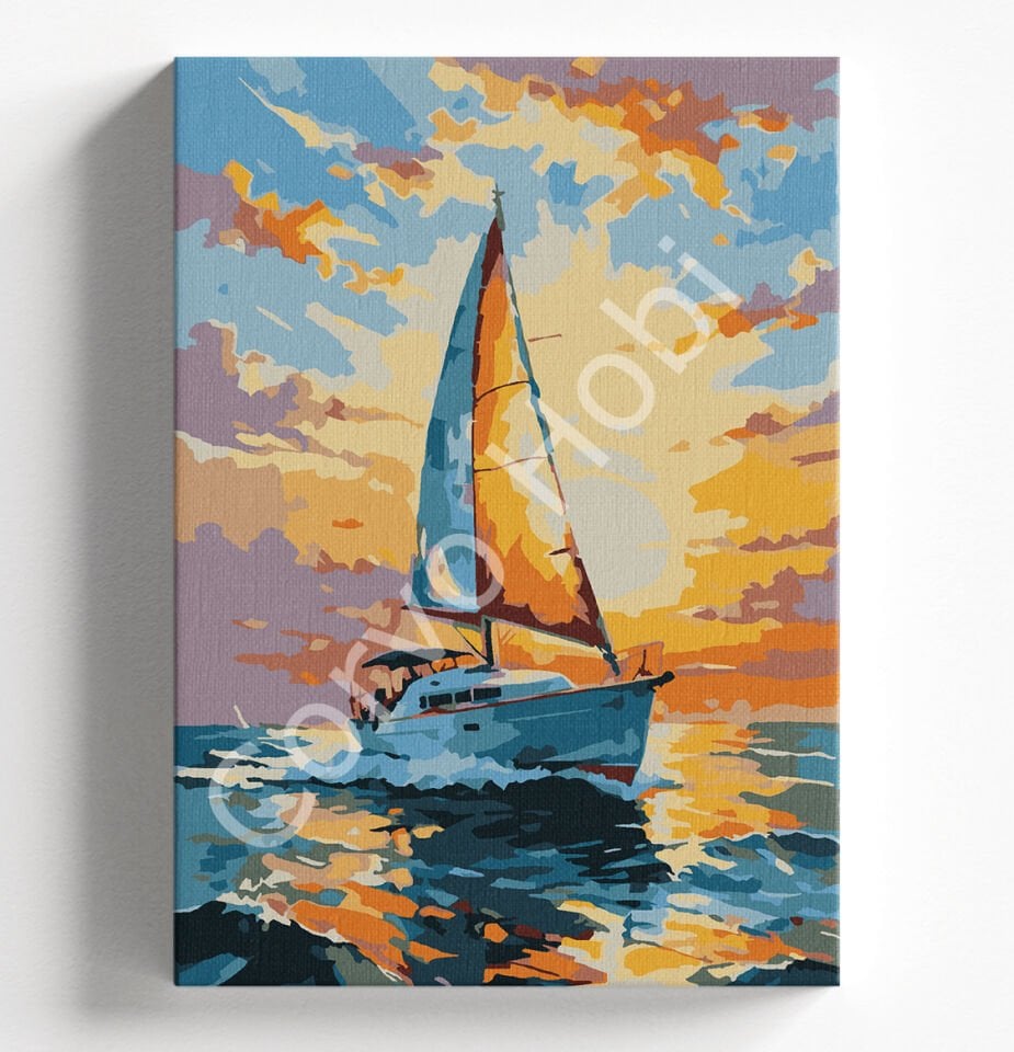 YELKENLİ SAYILARLA BOYAMA HOBİ SETİ