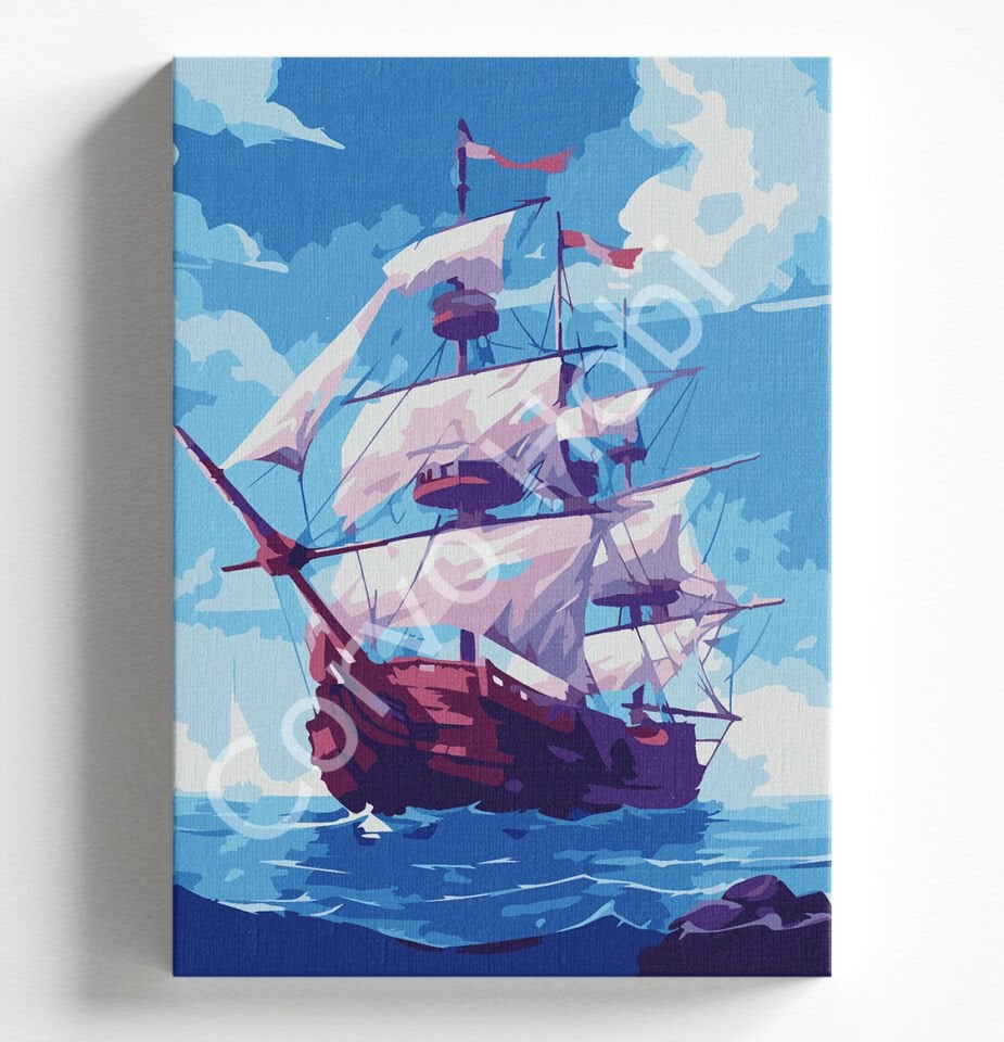 YIRTIK YELKEN SAYILARLA BOYAMA HOBİ SETİ