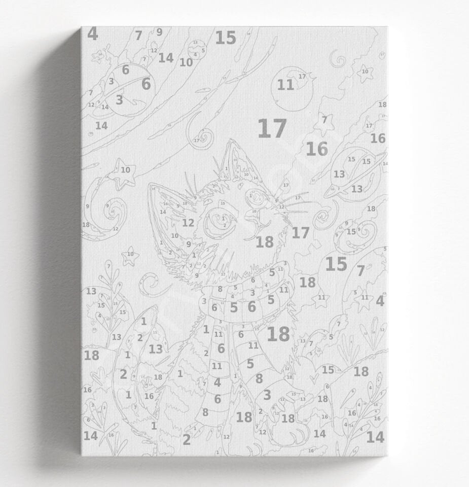 KIŞ VE KEDİ - SAYILARLA BOYAMA SETİ