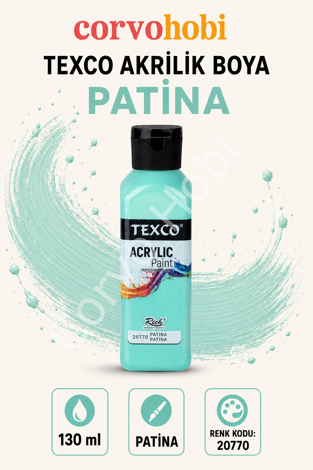 TEXCO AKRİLİK BOYA 130 ML - PATİNA