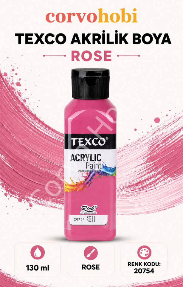 TEXCO AKRİLİK BOYA 130 ML - ROSE
