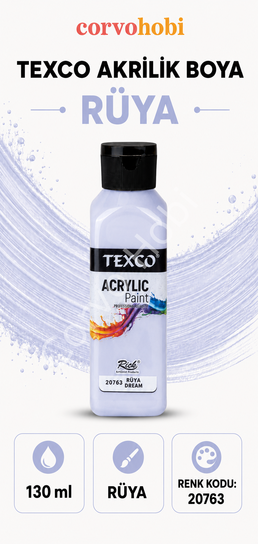 TEXCO AKRİLİK BOYA 130 ML - RÜYA