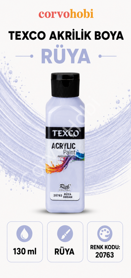 TEXCO AKRİLİK BOYA 130 ML - RÜYA