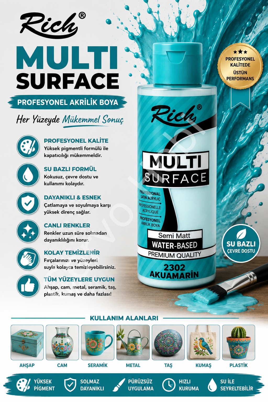 RİCH MULTI SURFACE 120 CC AKUAMARİN