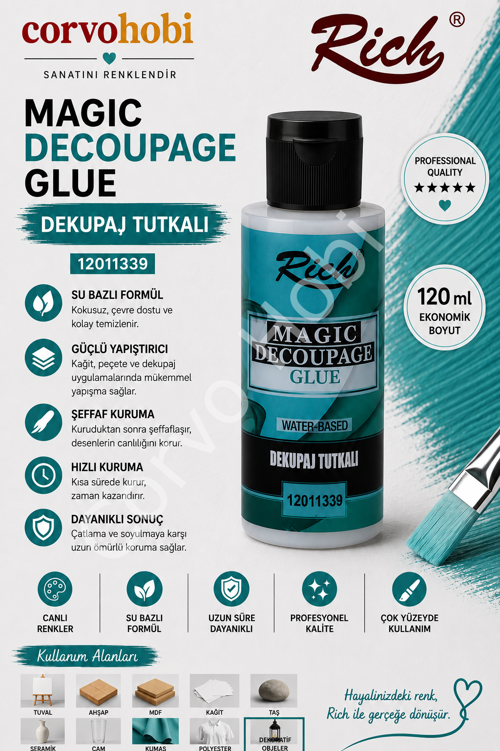 RİCH 120 CC DEKUPAJ TUTKALI