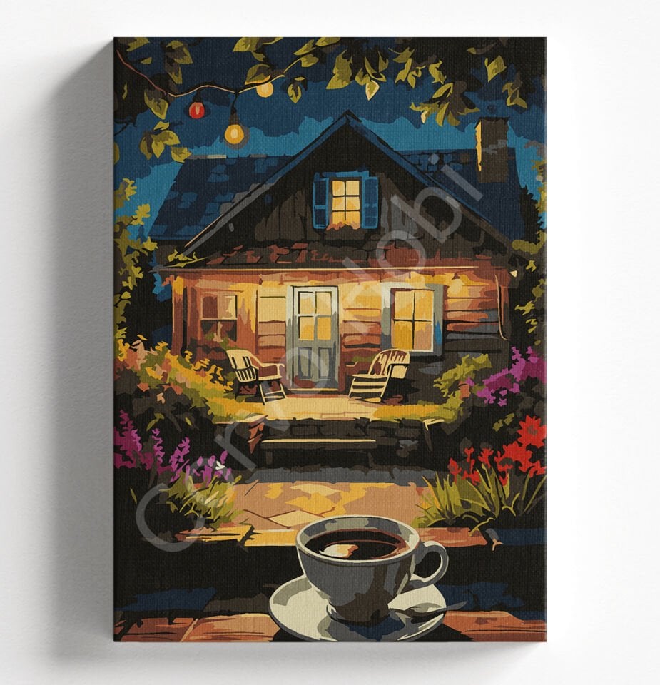 KAHVE VE EV - SAYILARLA BOYAMA SETİ