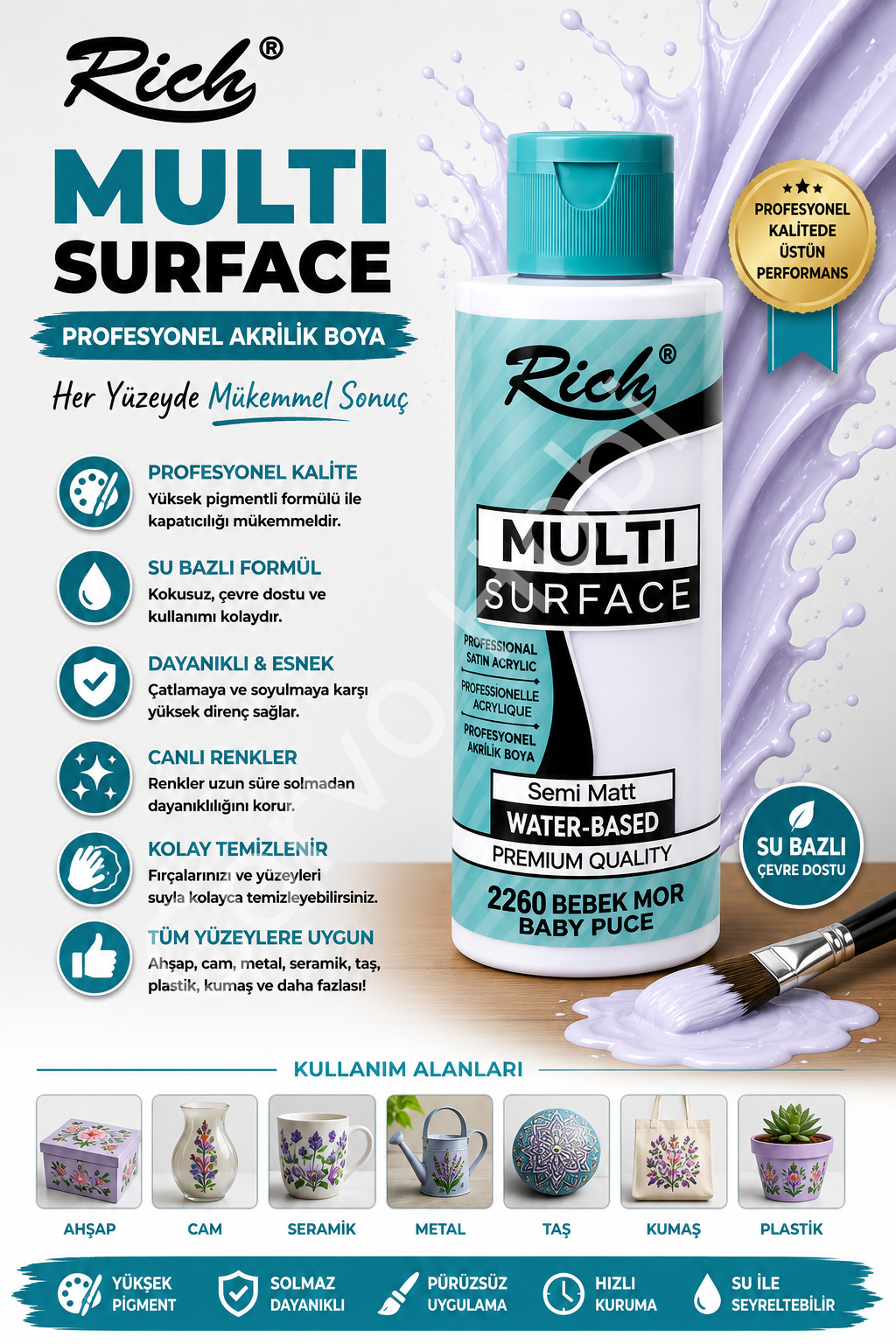 RİCH MULTI SURFACE 120 CC BEBEK MOR