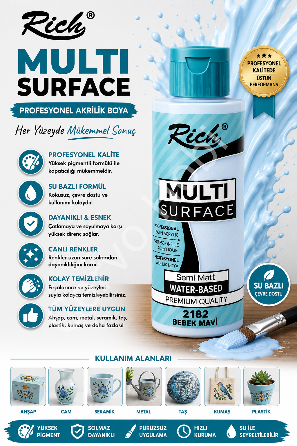 RİCH MULTI SURFACE 120 CC BEBEK MAVİ