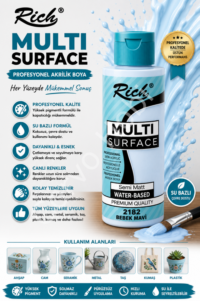 RİCH MULTI SURFACE 120 CC BEBEK MAVİ