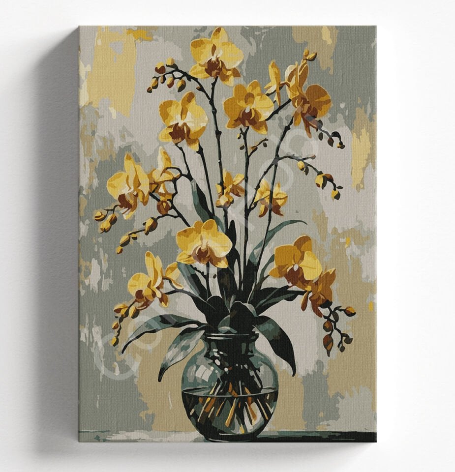 SARI ORKİDE - SAYILARLA BOYAMA SETİ