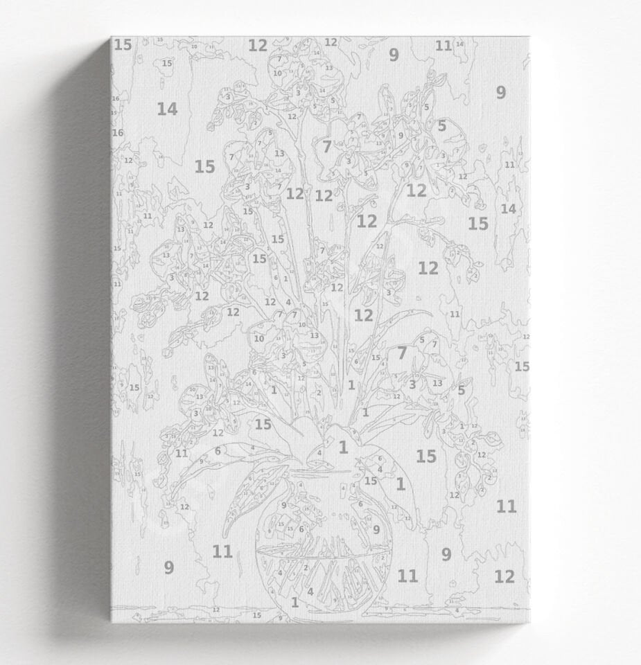 SARI ORKİDE - SAYILARLA BOYAMA SETİ