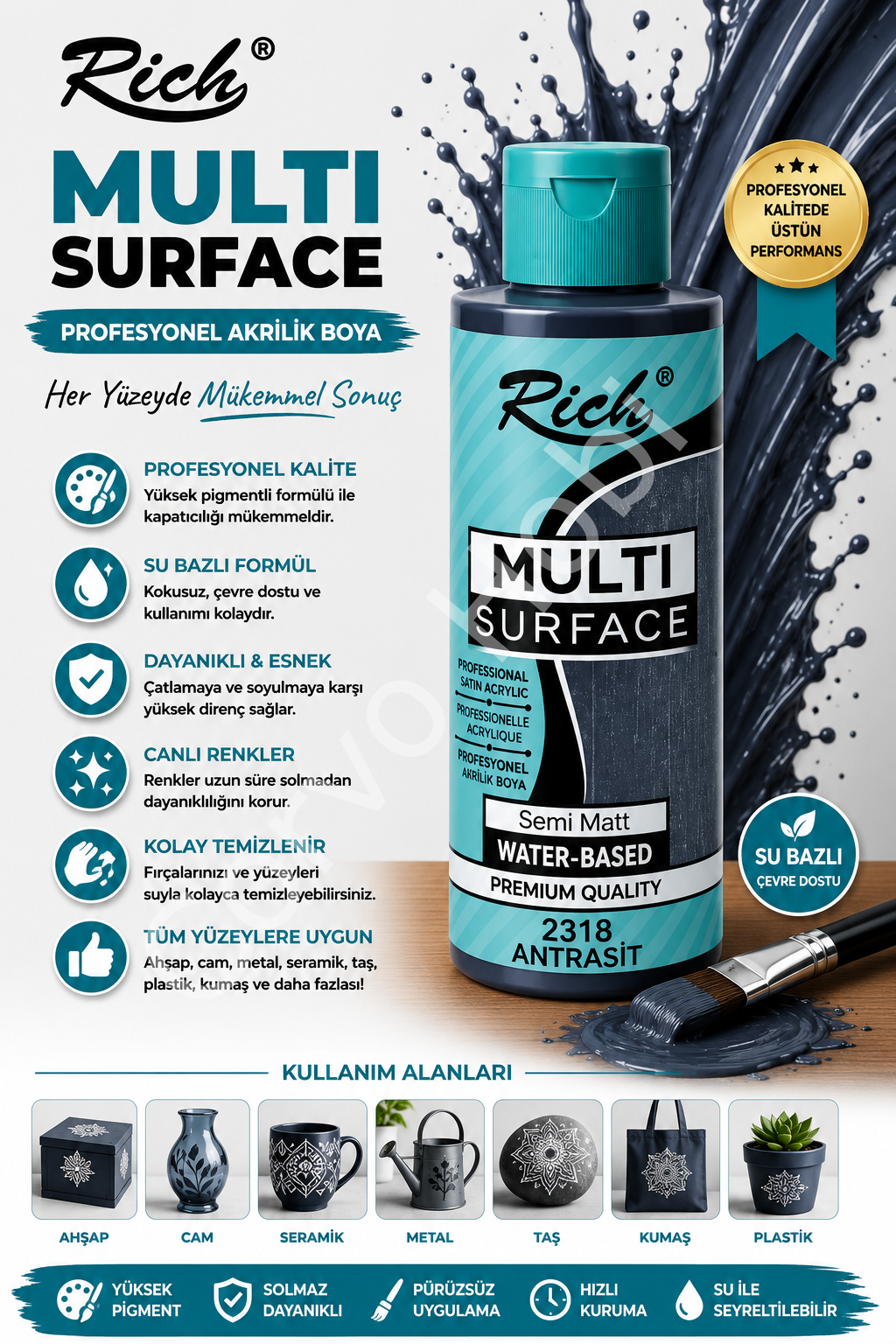RİCH MULTI SURFACE 120 CC ANTRASİT