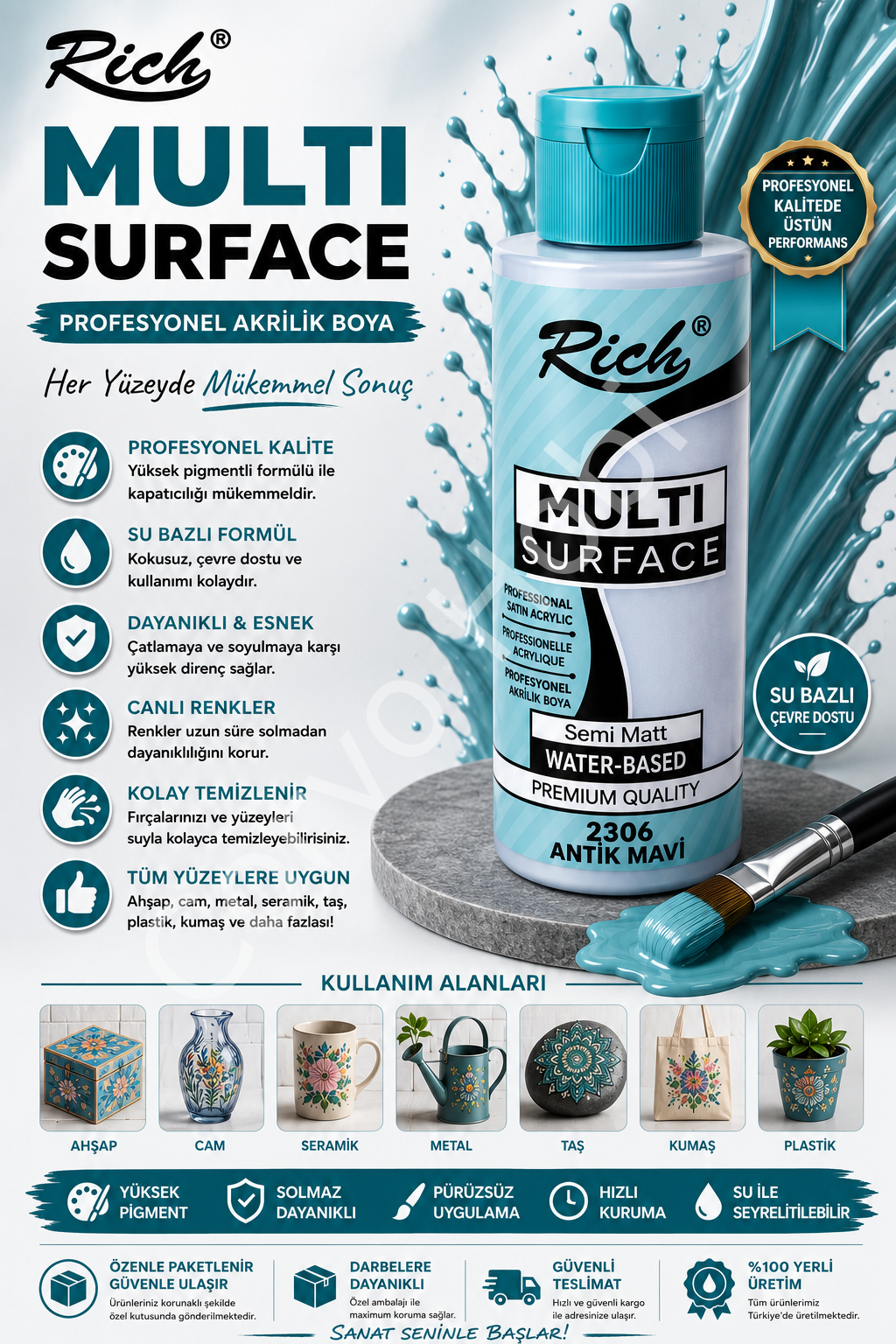 RİCH MULTI SURFACE 120 CC ANTİK MAVİ