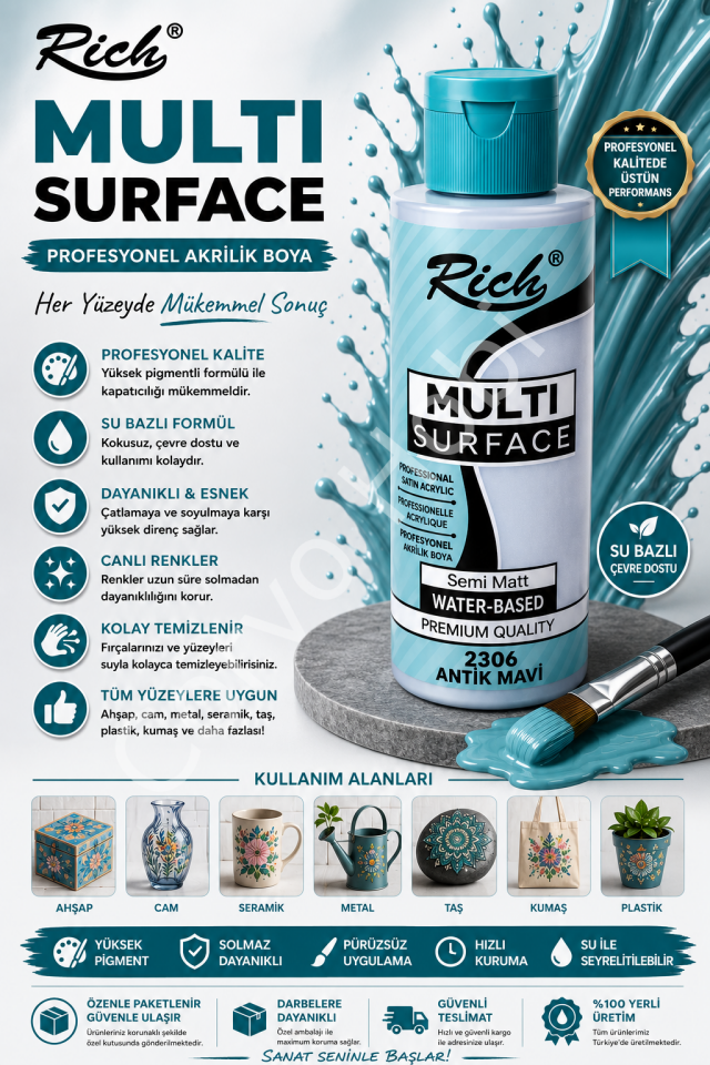 RİCH MULTI SURFACE 120 CC ANTİK MAVİ