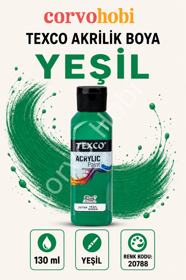TEXCO AKRİLİK BOYA 130 ML - YEŞİL