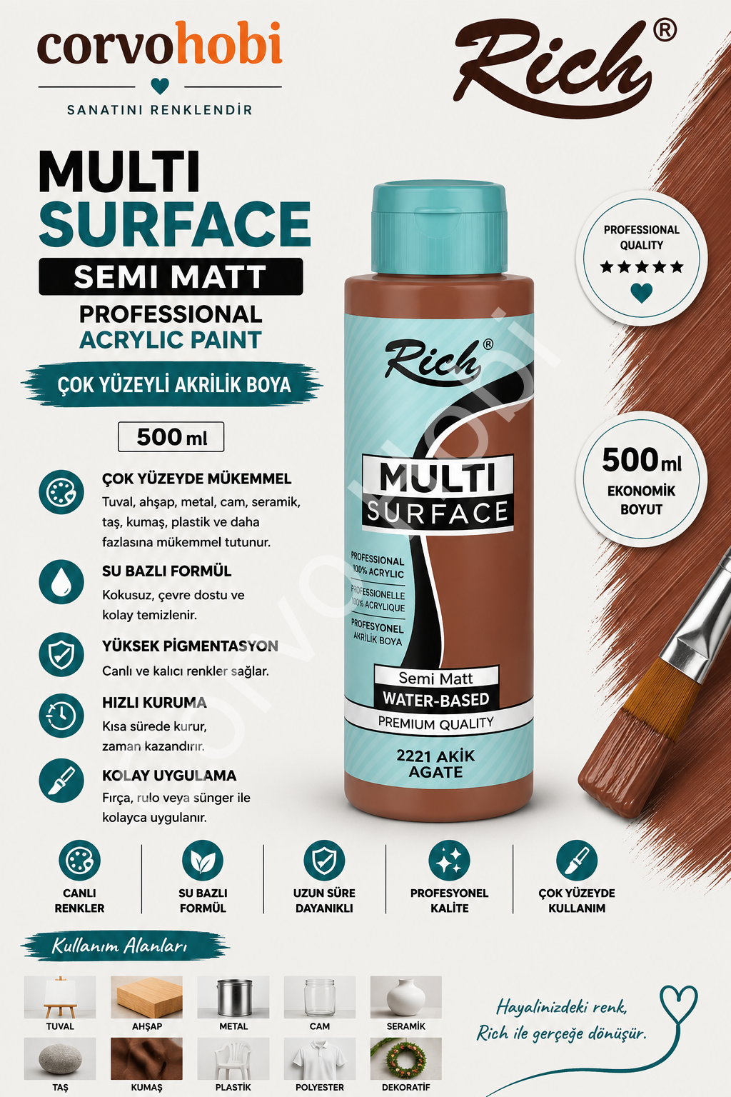 RİCH MULTI SURFACE 500 CC AKİK