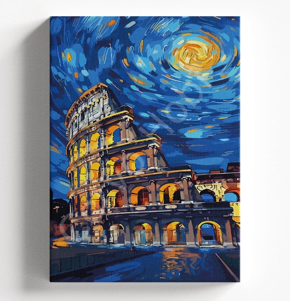 YILDIZLI GECE KOLEZYUM - SAYILARLA BOYAMA SETİ