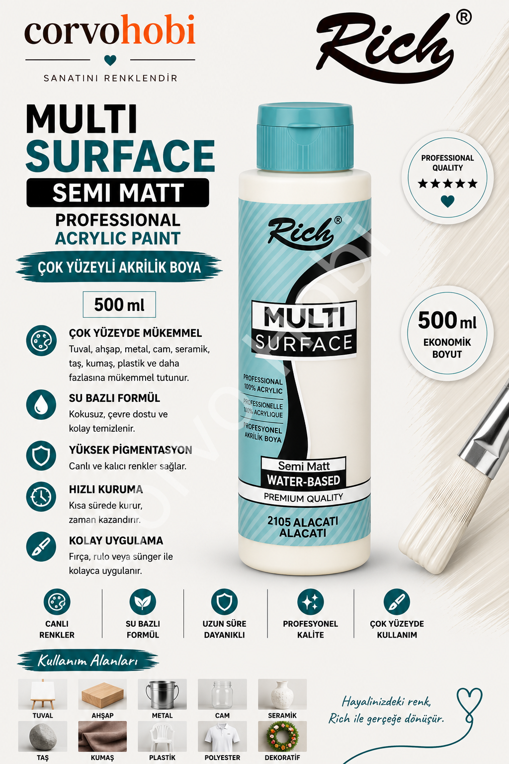 RİCH MULTI SURFACE 500 CC ALAÇATI