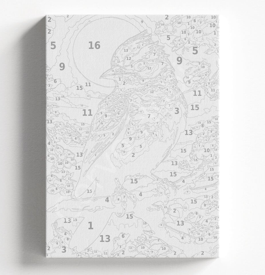 ÇİÇEKLİ KUŞ - SAYILARLA BOYAMA SETİ