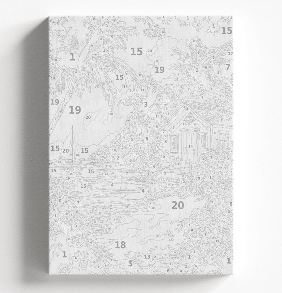 DENİZ KENARI KULÜBE - SAYILARLA BOYAMA SETİ