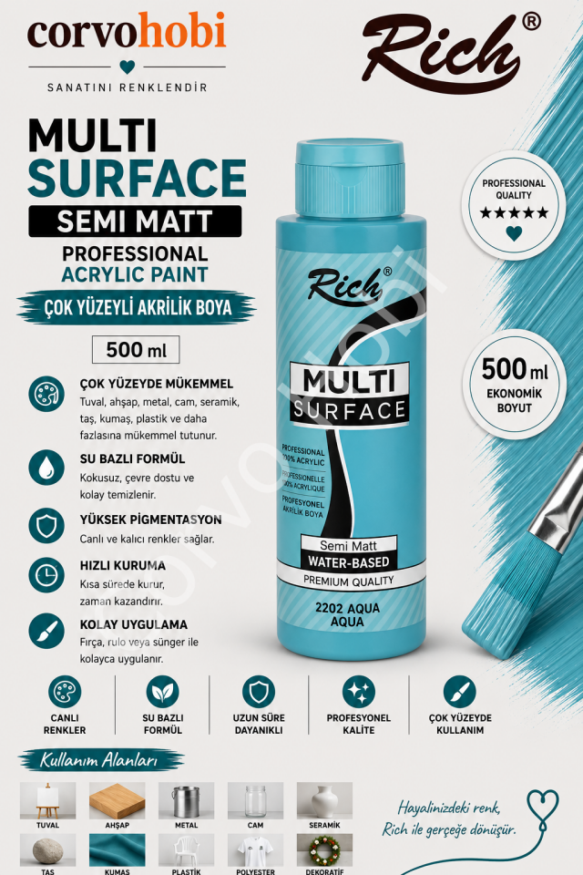 RİCH MULTI SURFACE 500 CC AQUA