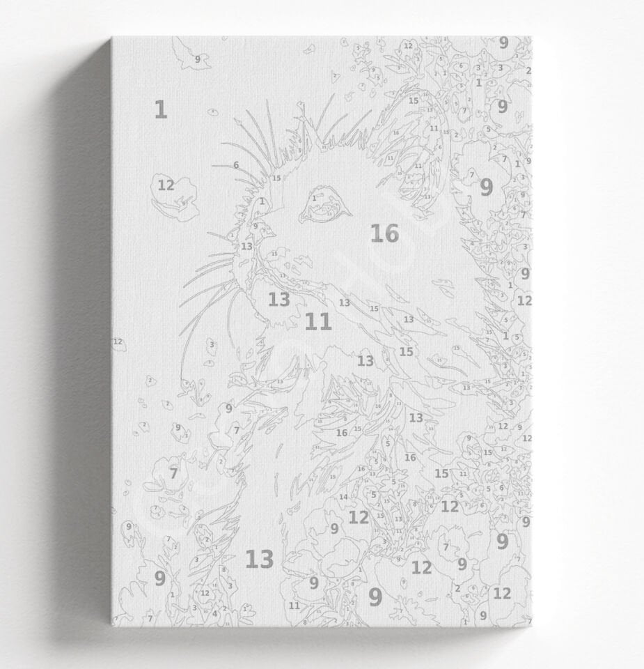 BEYAZ KEDİ - SAYILARLA BOYAMA SETİ