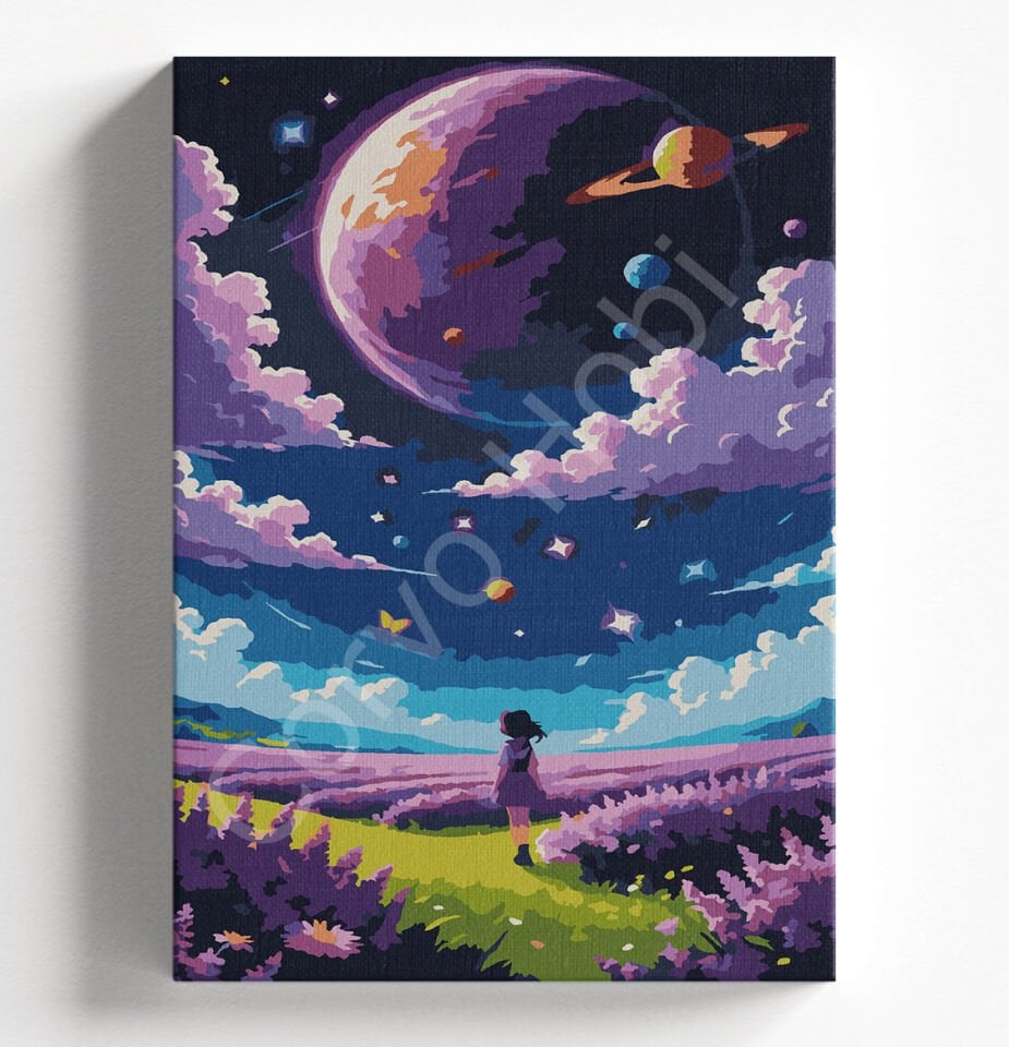 UZAY GÖKYÜZÜ - SAYILARLA BOYAMA SETİ