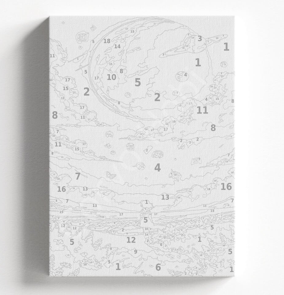 UZAY GÖKYÜZÜ - SAYILARLA BOYAMA SETİ