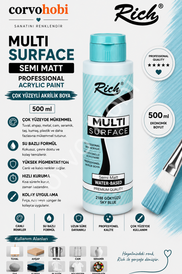 RİCH MULTI SURFACE 500 CC GÖKYÜZÜ