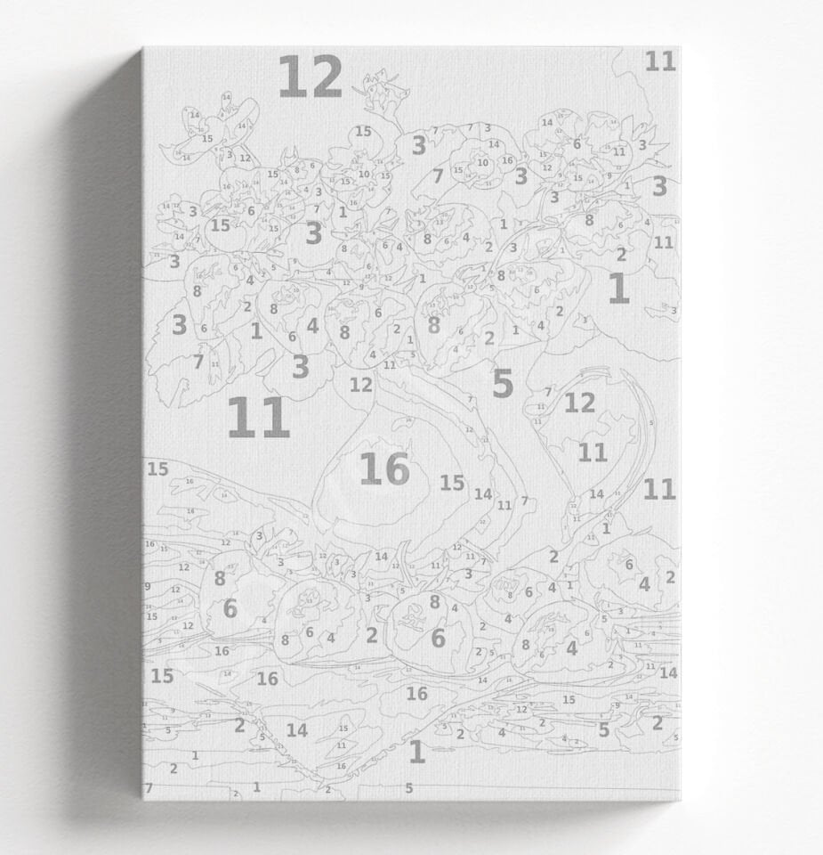 ÇİLEK VAZO - SAYILARLA BOYAMA SETİ